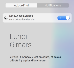 Mode ne pas déranger activé